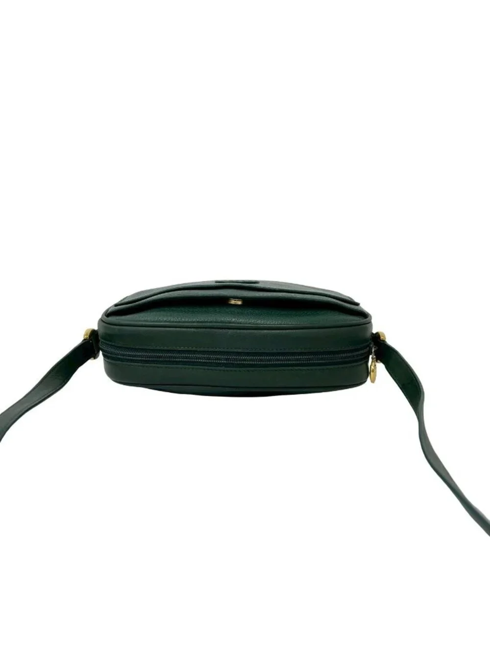 Gucci Vintage GG Logo Leather Shoulder Bag Pochette Crossbody Green - Picture 4 of 10